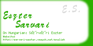 eszter sarvari business card